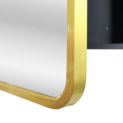 2028 inch Gold Metal Framed Wall mount or Recessed Bathroom Medicine Cabinet with Mirror