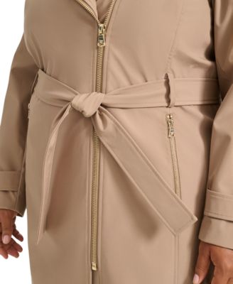 Plus Size Belted Long-Sleeve Wrap Coat, Created for Macy's