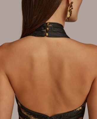 Donna Karan New York Women's Halter-Neck Embellished Gown