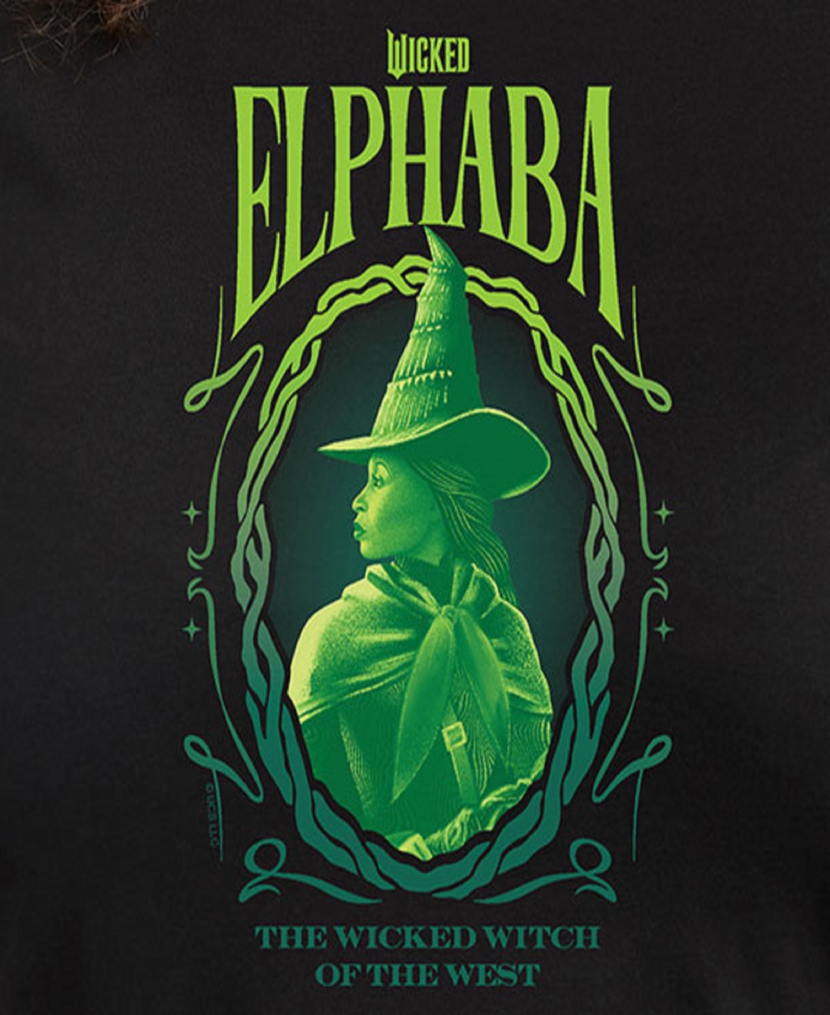 Hybrid Apparel Plus Size Wicked Elphaba Graphic Pullover T-shirt In Black