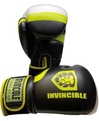 Invincible Fight Gear Hook and Loop Leather Training Boxing Gloves with USA Flag Colors - Ideal for Boxing, Kickboxing, Muay Thai, MMA for Men Women and Kids (14oz)