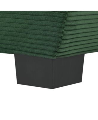 Curved Sofa with Pillows, 85.4" Corduroy Couch