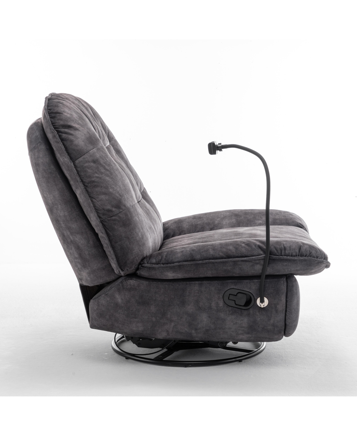 Streamdale Furniturerecliner, reclining lazy chair, mobile phone holder, large and comfortable reading chair, swivel gliding rocking chair, gol