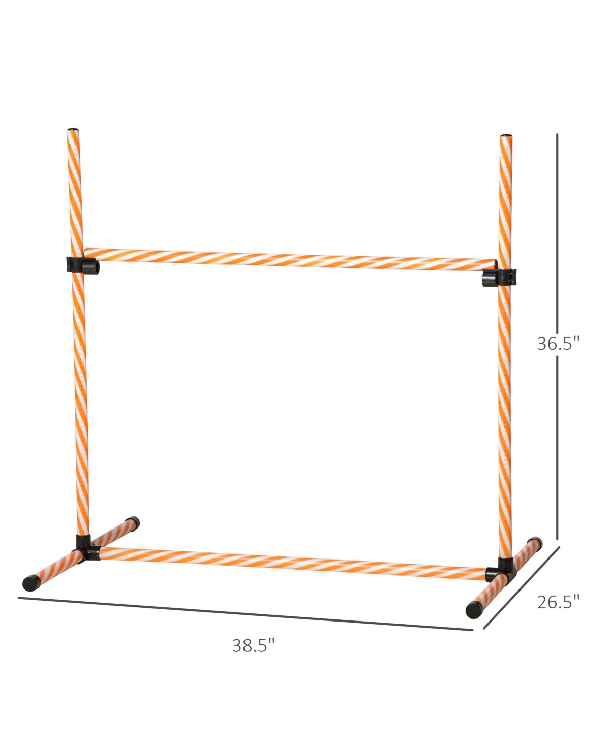 Streamdale Furniture 6 Piece Dog Agility Training Equipment with Hurdle Bag and Whistle,and White - Orange