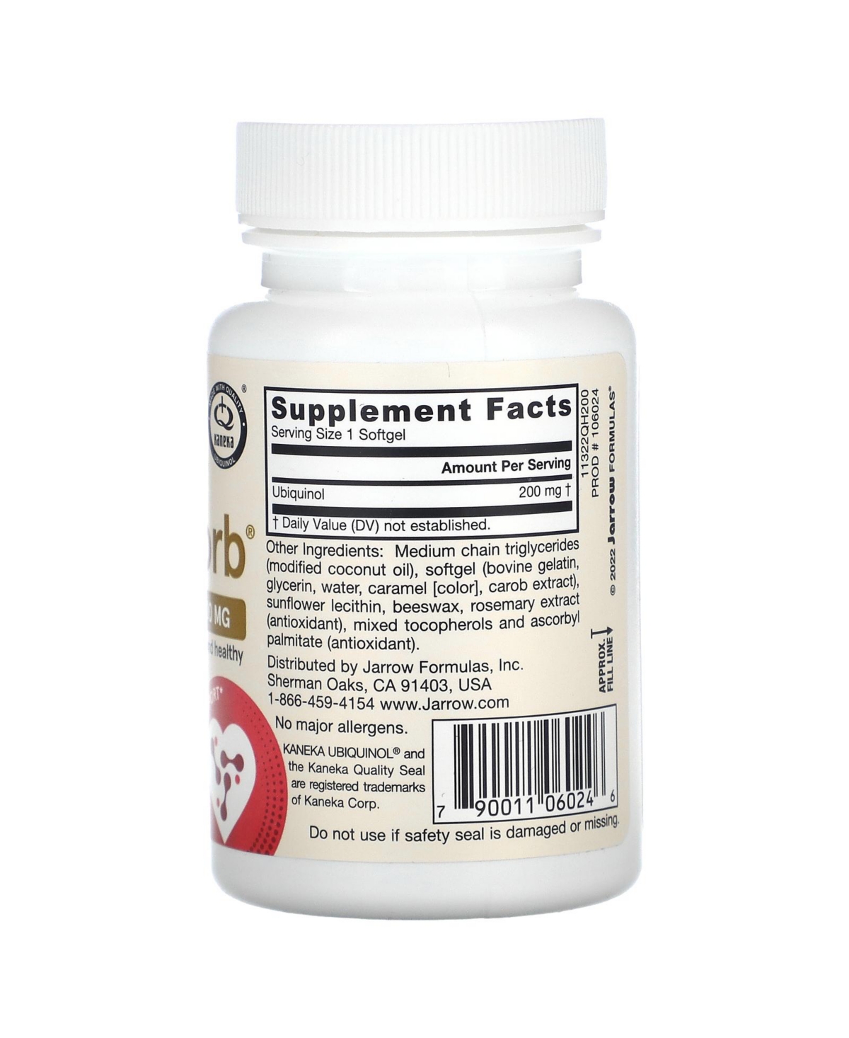Jarrow Formulas Ubiquinol Qh-Absorb Max Absorption 200 mg - Softgels