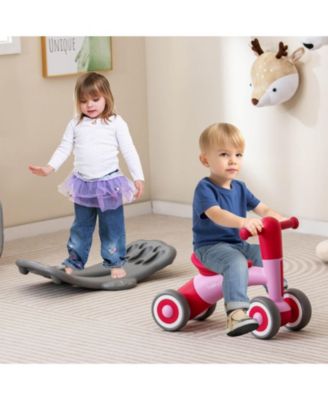 3 in 1 Rocking Horse with Detachable Balance Board and Height Adjustable Seat