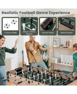 54" Foosball Table with 2 Balls & 26 Players 2 Bead Style Scorers for Game Rooms