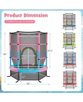 55" Kids Trampoline Bouncing Jumping Mat Recreational Trampoline