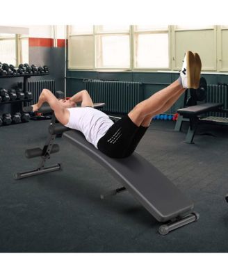 Adjustable Decline Sit Up Bench for Exercise with High Density Foam Cushioned Seat
