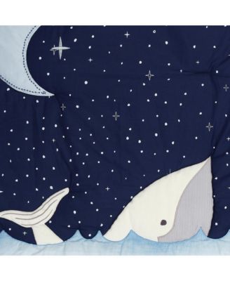 Bubbles & Squirt 3-Piece Whale/Ocean Aquatic Baby Crib Bedding Set