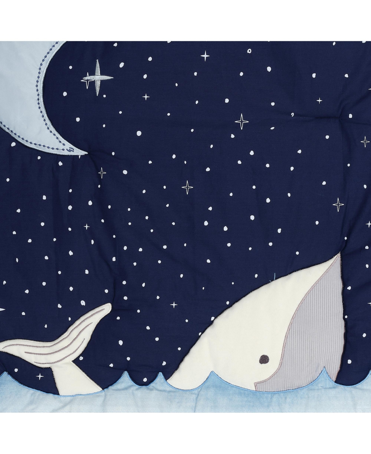 Lambs & Ivy Bubbles & Squirt 3-Piece Whale/Ocean Aquatic Baby Crib Bedding Set