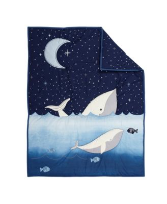 Bubbles & Squirt 3-Piece Whale/Ocean Aquatic Baby Crib Bedding Set