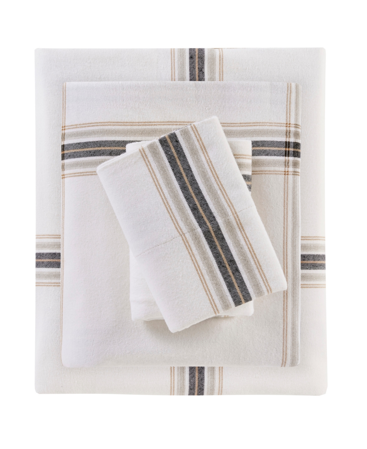 Woolrich Printed Flannel 4-pc. Sheet Set, Full In Tan Plaid