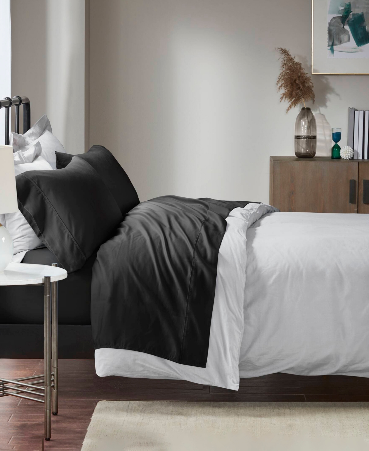 Madison Park 1500 Thread Count Cotton Blend 4-pc. Sheet Set, California King In Black