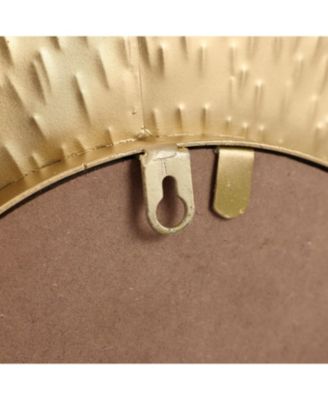 3-Piece Gold Metal Round Wall Mirror Set