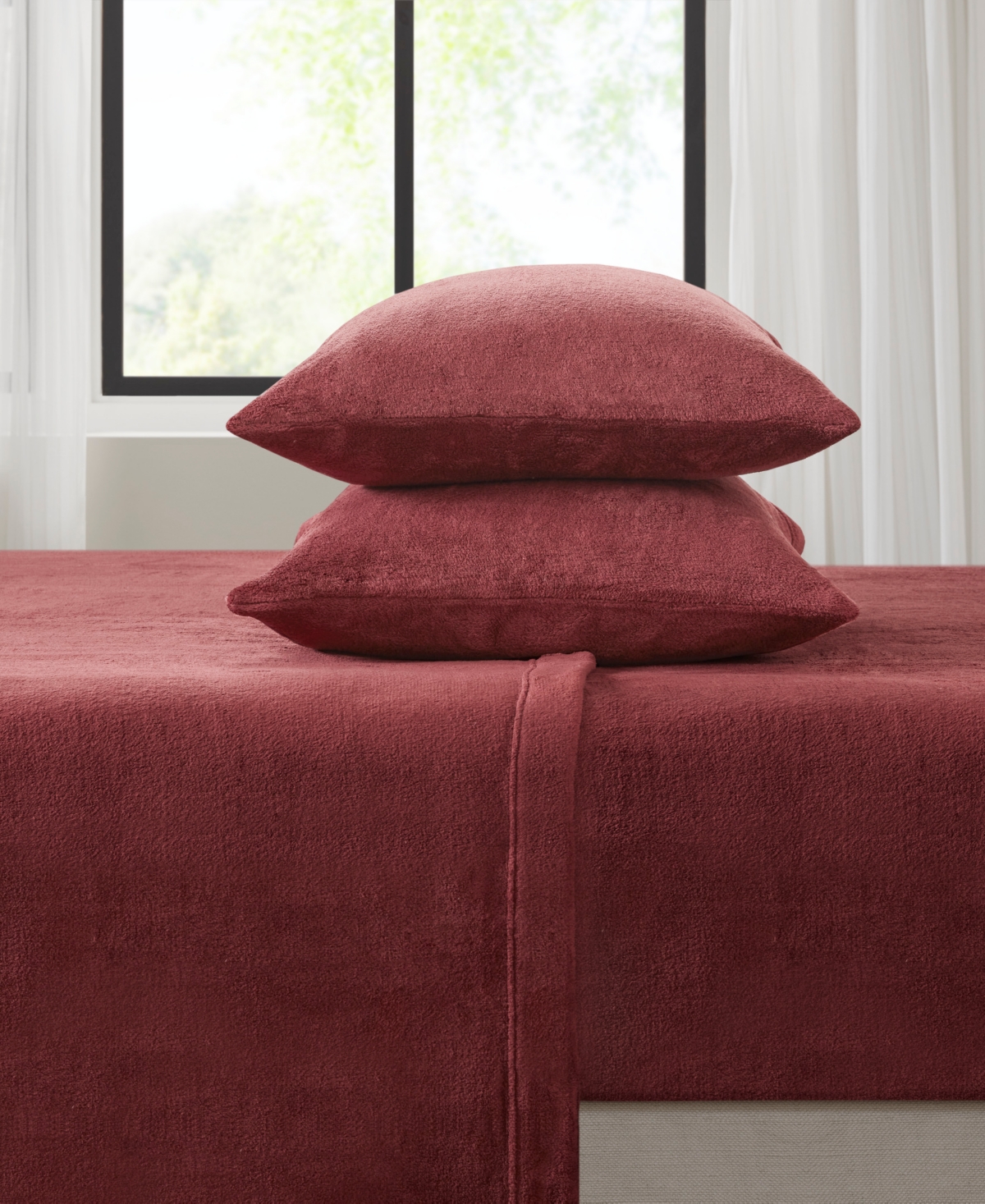 SLEEP PHILOSOPHY SOLOFT PLUSH MICRO-FLEECE 4-PC. SHEET SET, QUEEN 