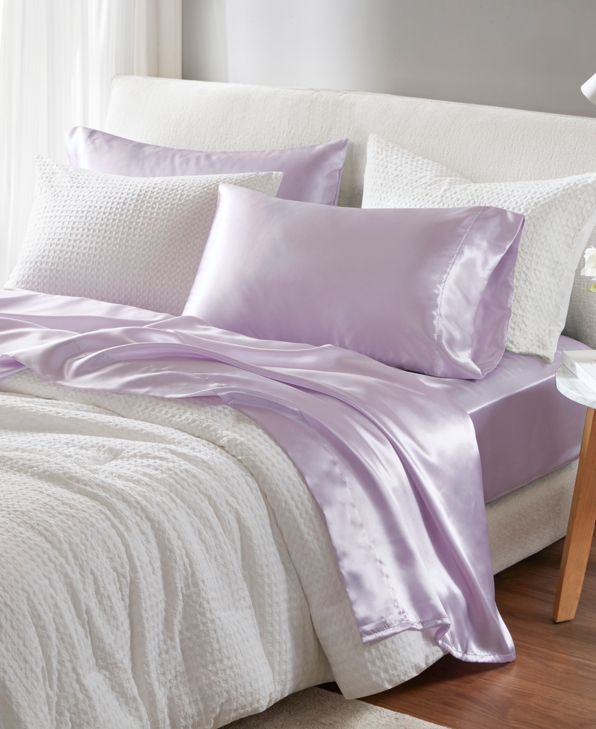 Madison Park Essentials Satin 6-pc. Sheet Set, Queen In Lilac