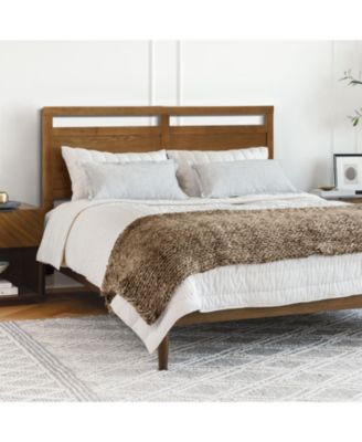 Farmhouse Double Panel Wood Headboard, Queen