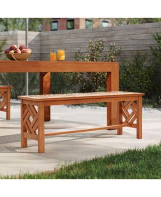 Carmel Solid Wood Outdoor Dining Bench