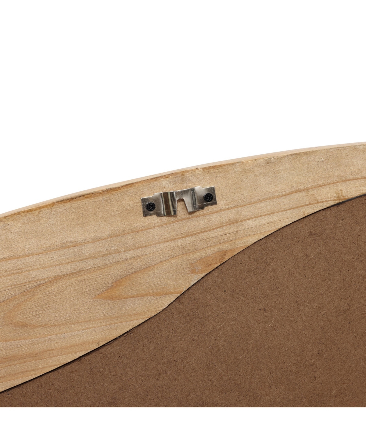 LuxenHome Freeform Pine Wood Frame Oblong Wall Mirror