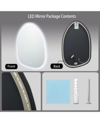 Asymmetrical Accent Wall Mirror with Lights