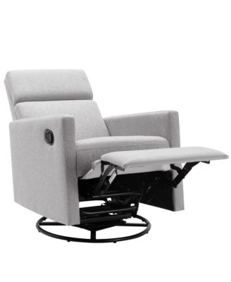 Plush Rocker Nursery Chair Glider Swivel Recliner for Comfortable Seating