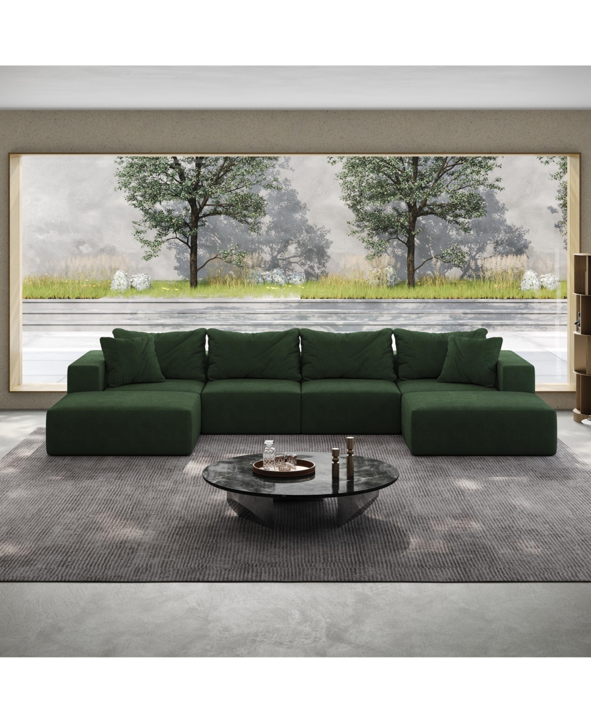 Streamdale Furniture Oversized sponge cloud sofa, Modern Upholstered Sectional Sofa Couch Set, Modular 162