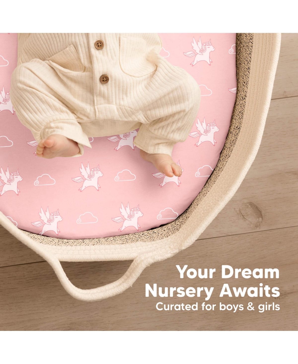 KeaBabies Organic Bassinet Sheet for Baby Girls, Boys, 2-Pack Soothe Bassinet Fitted Sheets, Bedside Bassinet Mattress Sheet