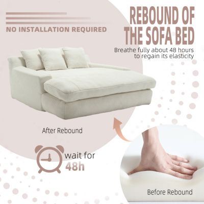 Chenille 2-Seater Sofa with Back Pillows for Living Room