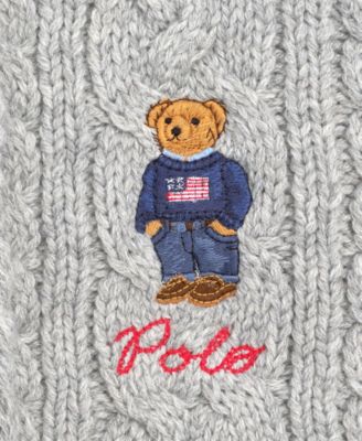 Men's Cable-Knit Bear Scarf