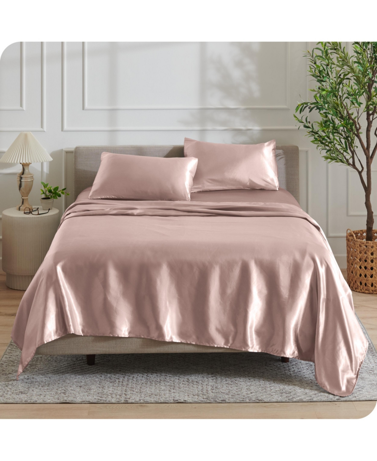 Bare Home Satin Sheet Set