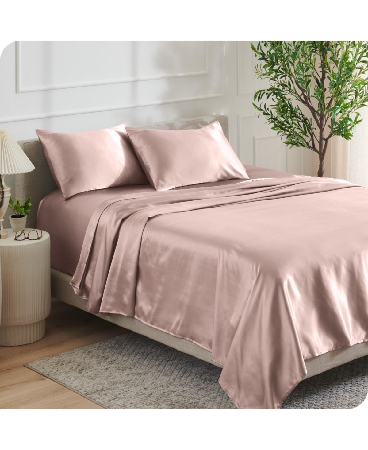 Bare Home Satin Sheet Set