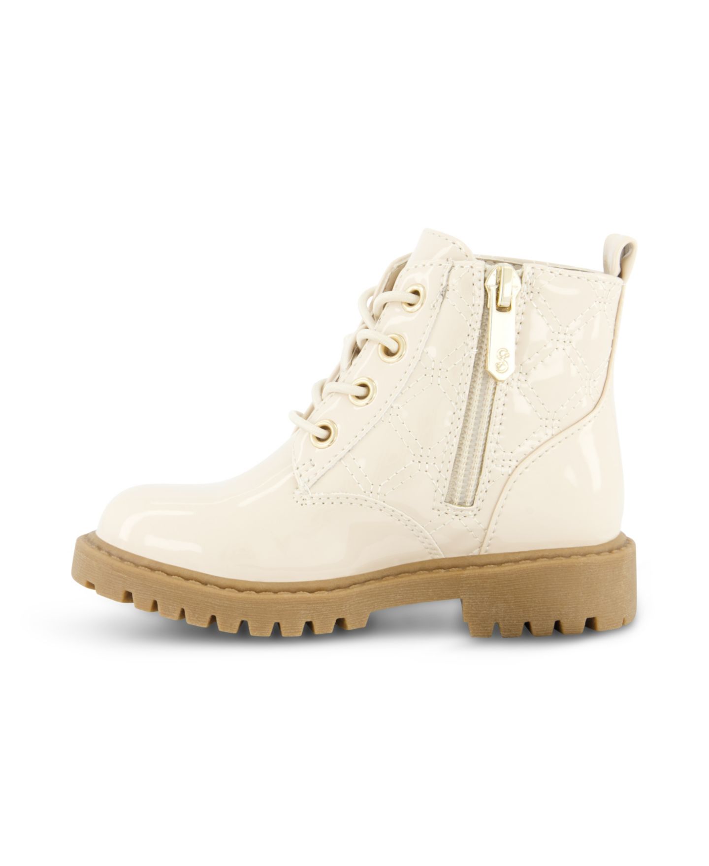 Ботинки Sam and Libby Jada Alice Ankle Classic Moto Boot для девочек-малышей, цвет: Чёрный лаковый — фото 8