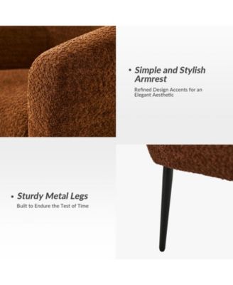 Hal Modern Boucle Armchair with Metal Leg
