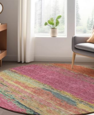 Trevi Washable TV8 8'x8' Round Area Rug