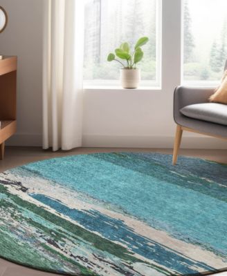 Trevi Washable TV8 8'x8' Round Area Rug