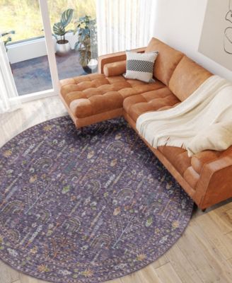 Hatay Washable HY5 8'x8' Round Area Rug
