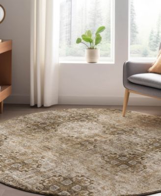 Trevi Washable TV16 8'x8' Round Area Rug