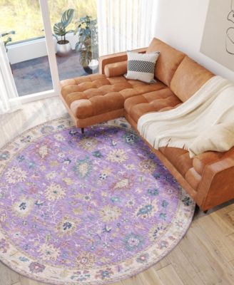 Hatay Washable HY7 8'x8' Round Area Rug