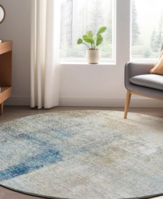 Trevi Washable TV5 8'x8' Round Area Rug