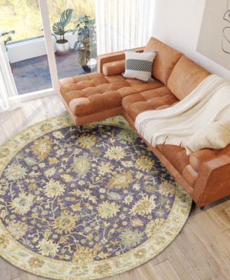 Hatay Washable HY2 8'x8' Round Area Rug