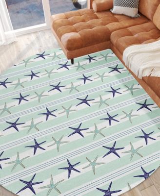 Seabreeze Washable SZ12 8'x8' Round Area Rug