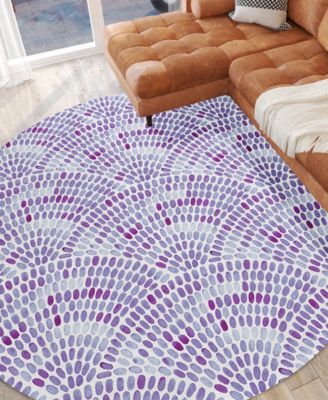 Seabreeze Washable SZ7 8'x8' Round Area Rug