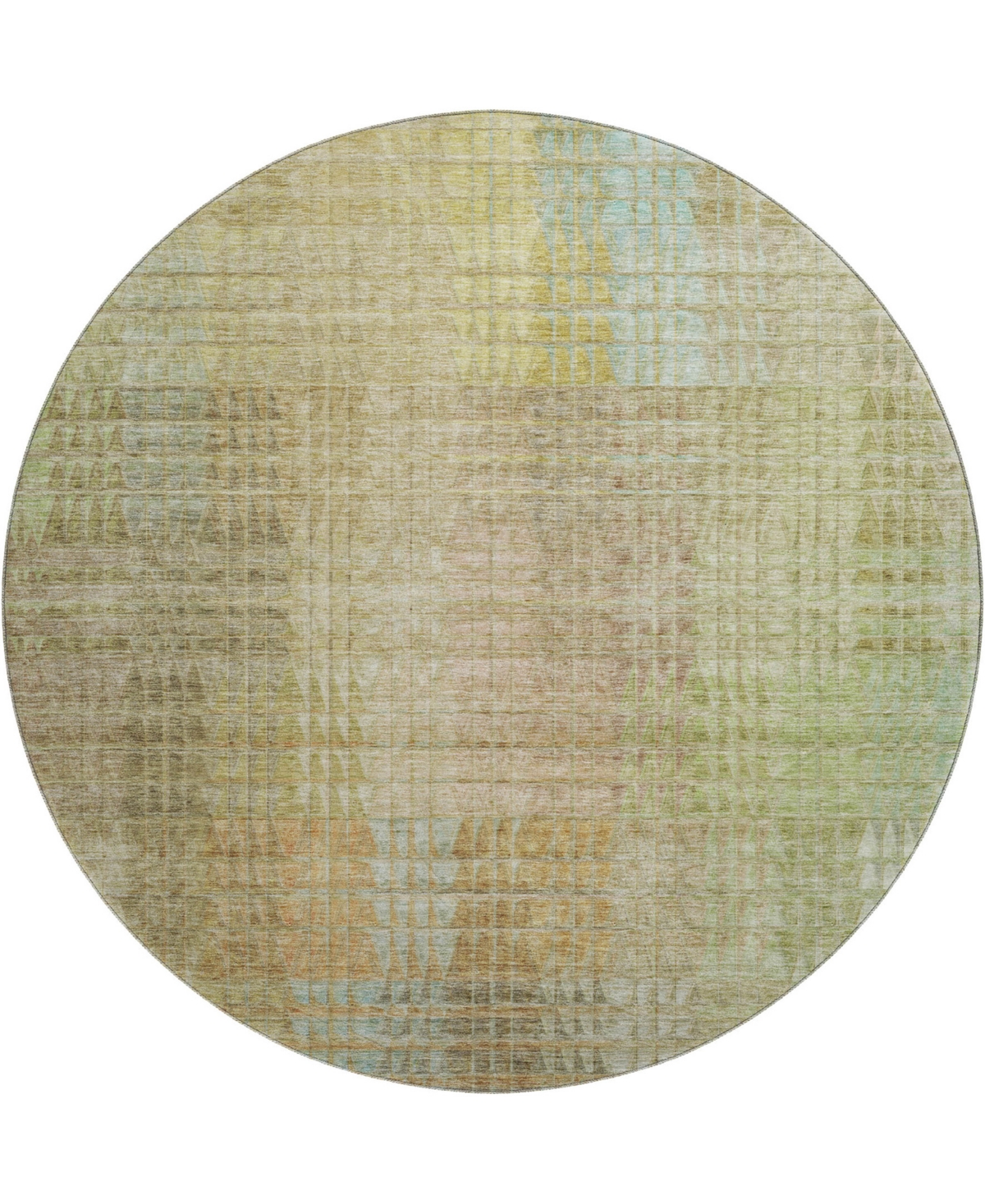 Dalyn Trevi Washable Tv6 8'x8' Round Area Rug In Beige