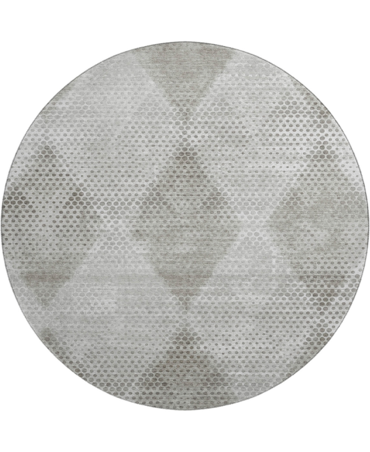 Dalyn Trevi Washable Tv4 8'x8' Round Area Rug In Gray
