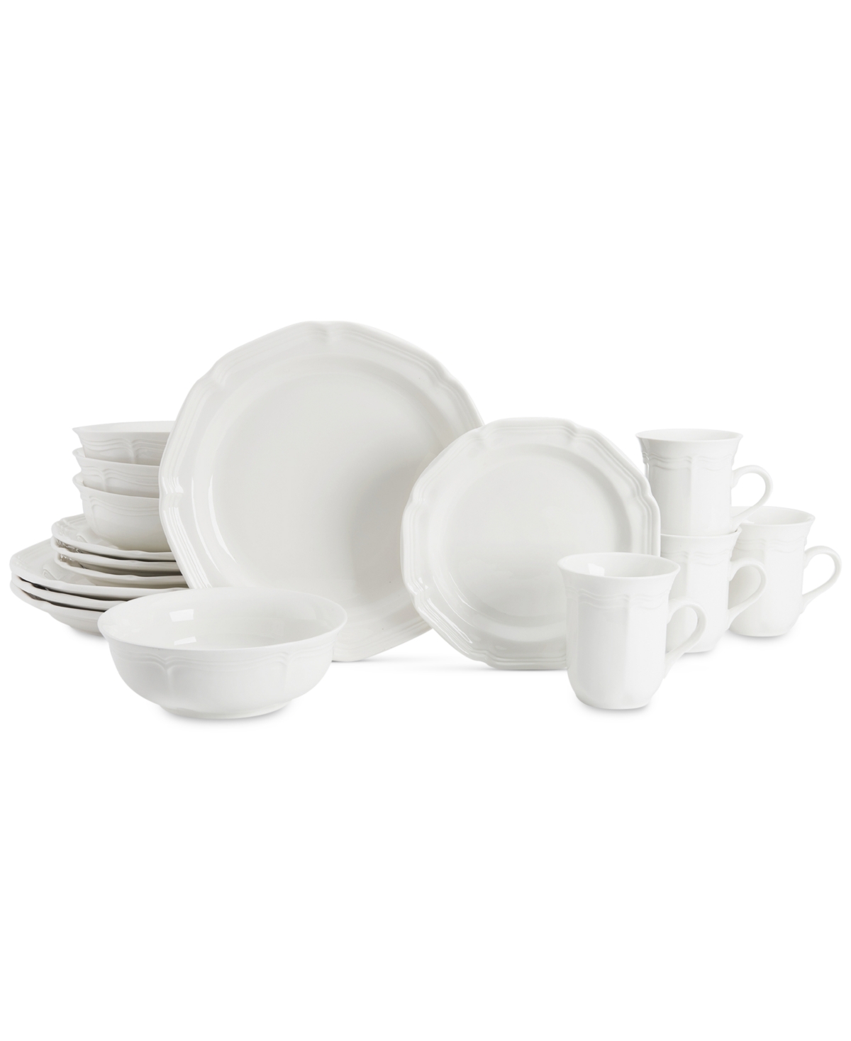 French Countryside Collection 16-Pc. Dinnerware Set, Service for 4 - White Grou
