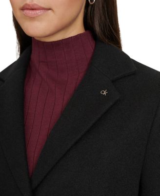 Women's Single-Breasted Notched-Collar Coat