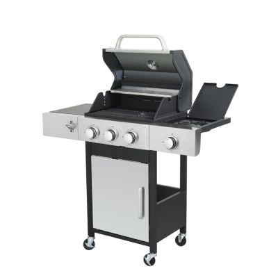 Streamdale 3-Burner Propane Gas Grill, 37230BTU with Enameled Cast Iron Grids
