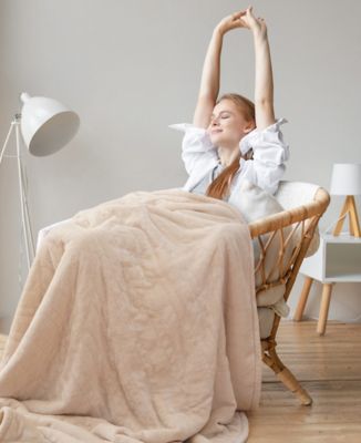 Heated Flannel Blanket, King