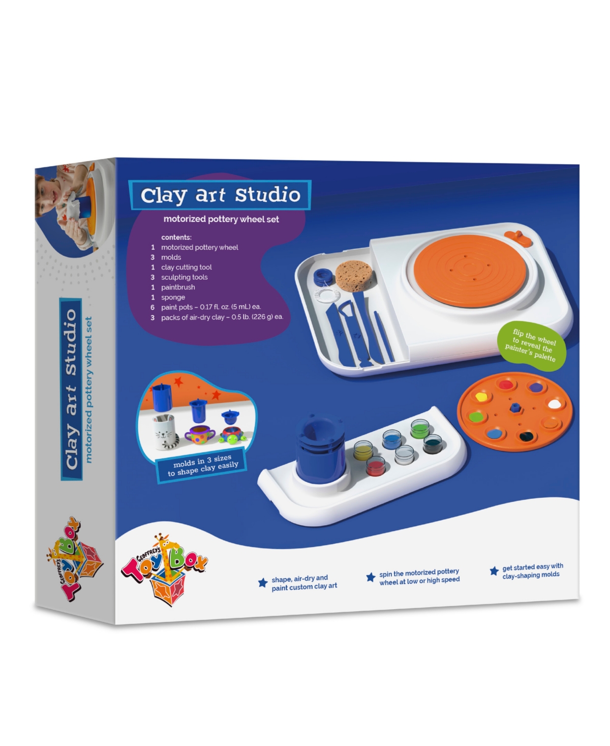 Geoffrey's Toy Box Motorized Pottery Wheel Clay Art Studio Set In No Color